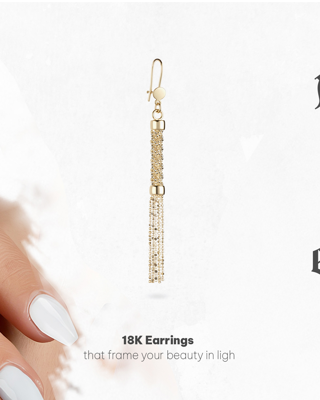 18K Chain Tassel Earrings